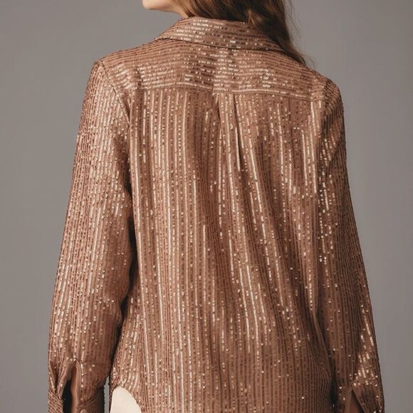 Anthropologie The Remie Sequin Buttondown | Size: Small - Picture 3 of 4